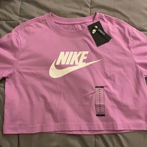 Nike loose fit purple crop top